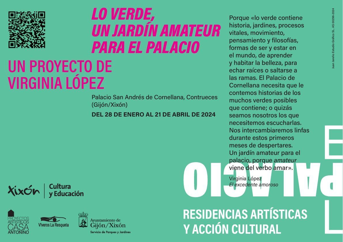 TARJETA Y PROGRAMA DEL PROYECTO "LO VERDE" de Virginia López.