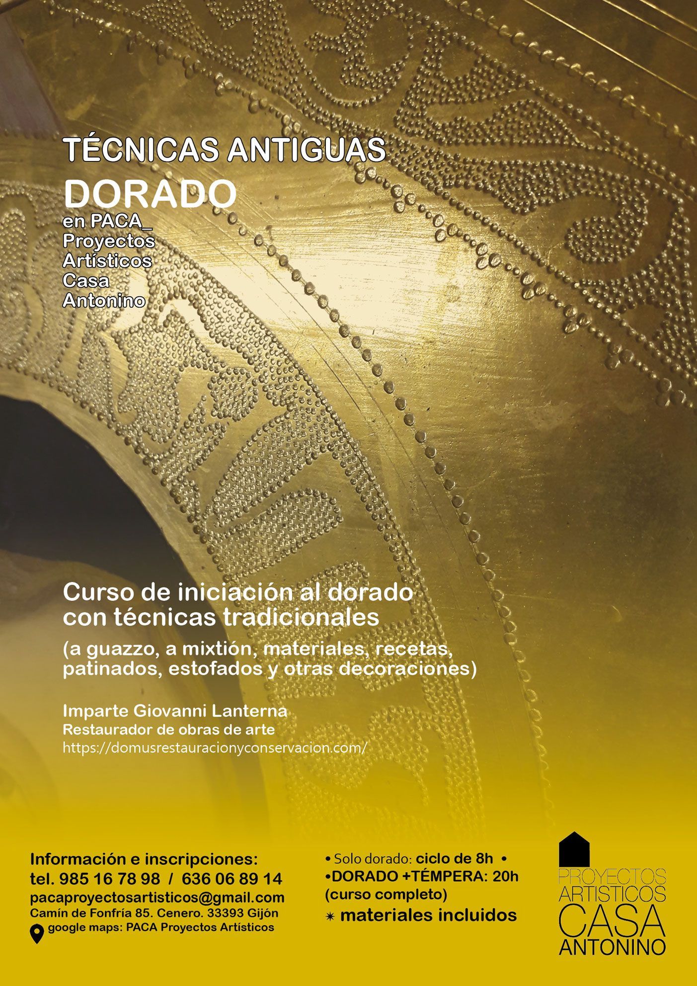 cartel curso de dorado. gijon