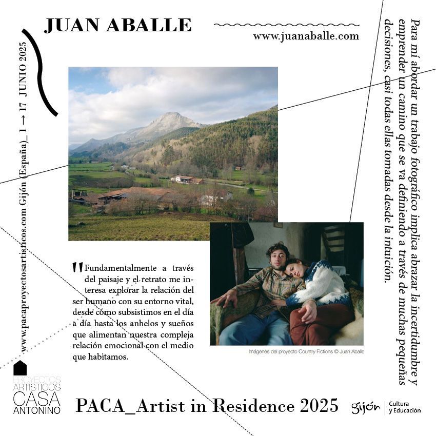 Juan Aballe, artista en residenica en PACA 2025