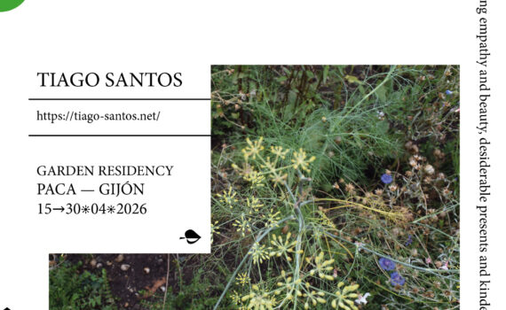 cartel de Tiago Santos: PACA Garden Residency sping 2026